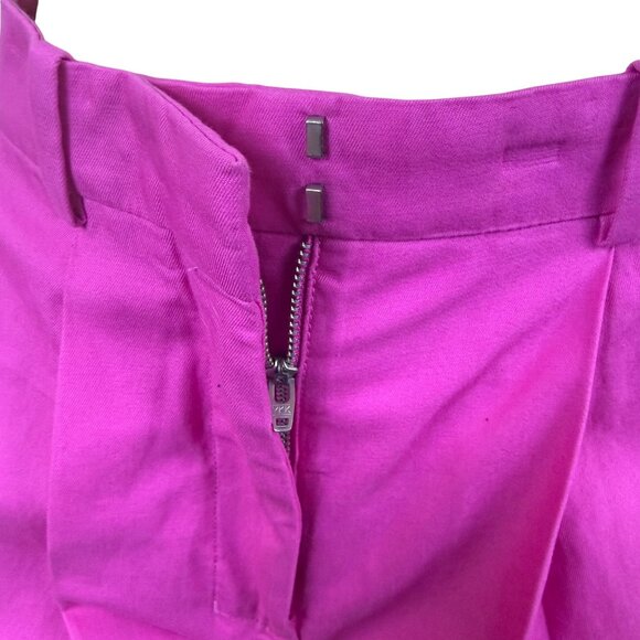 Cos Women’s Pink Cotton Pleated High-Waist Wide-Leg Trousers Size 2 - Picture 7 of 10